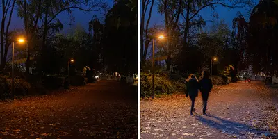 Schréder lighting solution in Lille adapts at night to ensure safety for people while protecting local wildlife